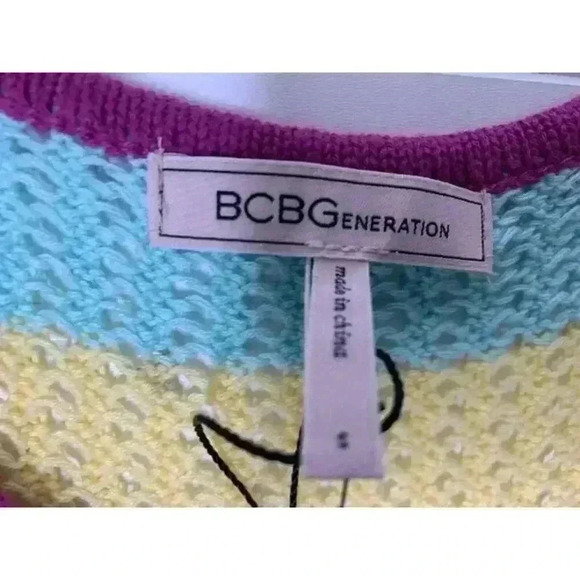 BCBGeneration Halter Sweater Women's Striped Knit Tank Top Small NEW 646 - Picture 5 of 6